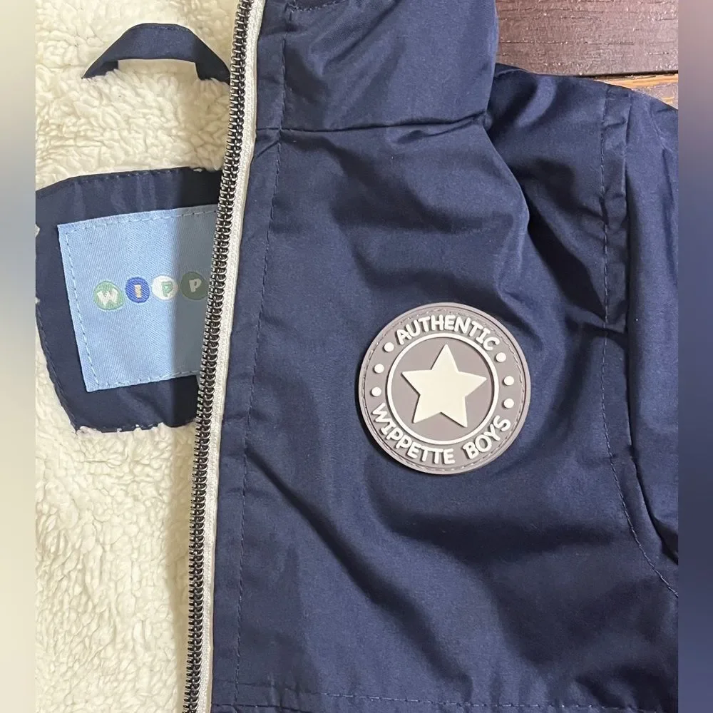 Wippette Kids Boy Sherpa Raincoat Jacket 12 Months